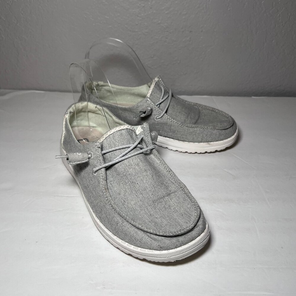 Hey Dude Wendy Chambray Braid Shoes Slip On